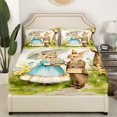 thumbnail image 3 of Erosebridal Easter Rabbit Bed Sheets Set Queen Size,Floral Eggs Bed Sheets Queen,Kids Room Decorative,Reversible,Ultra Soft,4 Pieces, 3 of 7