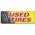 thumbnail image 2 of Used Tires Banner Sign Tires Sale Sell Wheels Wheel Rim Rims Rubber Tread rain Slick wear Signs, 2 of 4