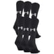 thumbnail image 1 of Calcetines Under Armour para entrenamiento para adulto, algodón, caña media, negros, paquete de 6, talla XL, 1 of 6