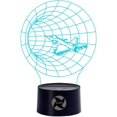 thumbnail image 1 of 3D Optical Illusion Night Light - 7 LED Color Changing Lamp - Cool Soft Light Safe for Kids - Solution for Nightmares - FYBTO s Tie Fighter, 1 of 5
