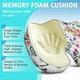 thumbnail image 5 of Premium Floral Pattern Memory Foam Seat Cushion Ergonomic Chair Pad for Office Chair, Car, Airplane & Bleachers Sciatica, Tailbone Hip & Back Pain Relief - Chair Cushion for Long Office Workers., 5 of 5