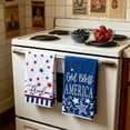 thumbnail image 4 of BZPIZ American Flag Towel, 2PC Red White Blue Premium Soft Towel Highly Absorbent Quick Drying for Sweat Absorption Daily Home Use Beach Bath Pool Summer & Vacation 4th of July Decorations, 4 of 6