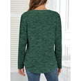 thumbnail image 5 of ANYJOIN Womens Long Sleeve Tunic Tops Pleated Square Neck Casual Loose Fit Blouse Shirt, 5 of 5