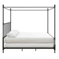 thumbnail image 4 of Pemberly Row Parisian Style Design Metal Canopy Bed in King Size Frame in Black, 4 of 6