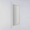 thumbnail image 4 of Expobazaar Wall Mirror | Rustic White Solid Wood Handcarved Wave Design Rectangle Mirror Accent | 36"x72", 4 of 6
