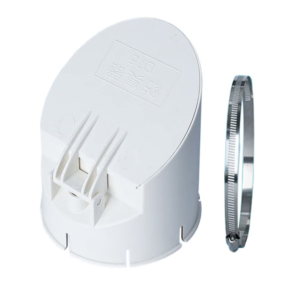 Multi-Use PVC Floor Drain Gate Auto-Closing Design, Rainwater Pipe Cap with Clamps for Outdoor Bathroom Drainage