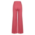 thumbnail image 5 of Tauxra High Waisted Flare Pants for Women, Solid Color Drawstring Casual Trousers with Wide Leg and Comfortable Fit for Daily Wear and Office, 5 of 7