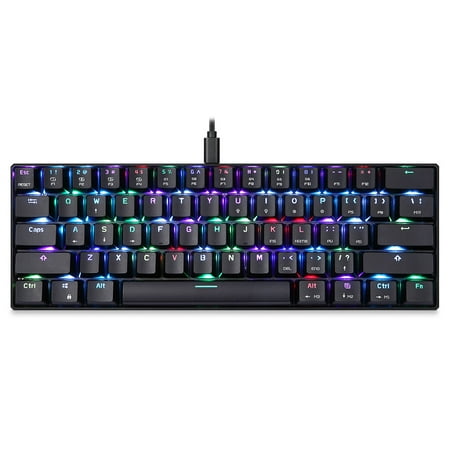 MOTOSPEED CK61 RGB Mechanical Gaming Keyboard  61 Keys Anti-ghosting with Backlight for Mac, Android, Windows (Kailh Box  Switches)