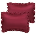 thumbnail image 1 of Unique Bargains Satin Pillowcase Ruffled Pillow Shams Silky Sateen Pillow Cases Covers, 1 of 8