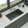 thumbnail image 4 of 33" Undermount Kitchen Sink - 33 x 19 x 9 inch Gunmetal Black Single Bowl 16 Gauge Stainless Steel Ledge Workstation Kitchen Sinks, 4 of 9