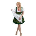 thumbnail image 4 of Dirndl Trachten Haus 3 Piece Short German Oktoberfest Dirndl Cotton Dress for Womens and Girls - Green, 4 of 9