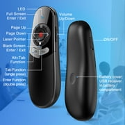QQV Presentation Clicker, 2-in-1 USB Type C Powerpoint Clicker,Wireless PowerPoint Remote for PowerPoint with Hyperlink & Volume Control PowerPoint Slide Advancer for Mac, Computer, Laptop