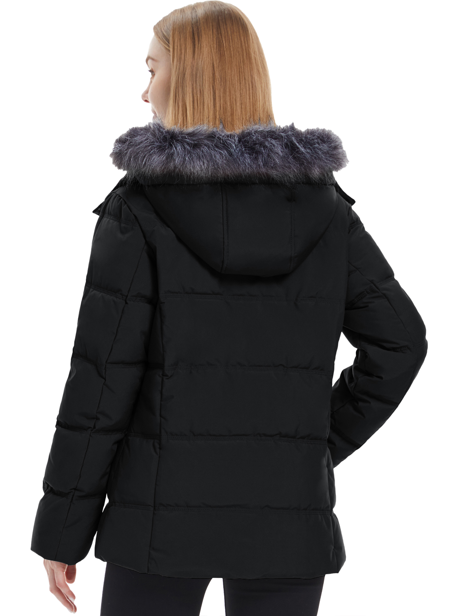 Wantdo Women's Plus Size Winter Puffer Jacket Black photo 4