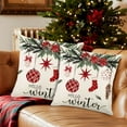 thumbnail image 5 of Tarmeek Christmas Pillow Covers 18x18 Inch Set of 4 Christmas Decorations, Seasonal Winter Xmas Holiday Decor Snowflakes Throw Pillow Covers for Home Decor Christmas Decorations Indoor, 5 of 9