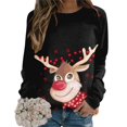 thumbnail image 1 of WILLBEST hoodies Merry Christmas Sweatshirt For Women Comfortable Funny Christmas Tree Truck Graphic Pullover Crewneck Loose Fit Blouse Tops star labs hoodie, 1 of 4