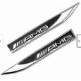 thumbnail image 1 of 2 X Amg Black Fender Side Wing Metal Sticker Badge - To Fit All Mercedes Models, 1 of 1