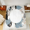 thumbnail image 5 of jejeloiu Kawaii Cat Kitten Twin Sheet Sets,Cute Cartoon Animal Twin Fitted Sheet,Pet Lovers Flat Sheet For Kids,Super Cozy Room Decor,3pcs, 5 of 7