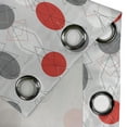 thumbnail image 4 of Ambesonne Mid Century Grommet Curtain, Geometrical Spotty, 50" x 84", Grey Red White, 4 of 6