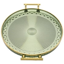 Niceauty Green Round Kitchen Countertop Tray Simple Storage Decorative Tray 1Pcs Back to School