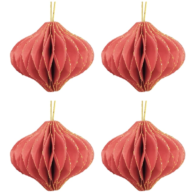 Juego de faroles navideños Sincero 4 piezas duraderos decorativos para fiestas Navidad y Año Nuevo Chino