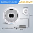 thumbnail image 4 of Altavoces Marinos Duales de 6.5 Pulgadas Lanzar, Sonido Estéreo, Resistente al Agua y al Tiempo, con Potencia de 450 Vatios, Montaje Empotrado, Rodeado con Tela Tratada con Resina, 1 Par, 4 of 8