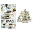 thumbnail image 4 of 7 Unids / set Juegos de Té de Cerámica Inglesa Blanca Simple, Tetera, Tazas de China de con s a Juego de Soporte de Metal, Juego de Té de Camelia Soledad Taza de té clásica, 4 of 10