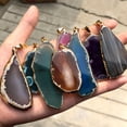 thumbnail image 6 of Gymnture winter 3 Irregular Agate Stone Slice Pendant DIY Necklace Sweater Zipper, 6 of 10