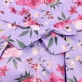 thumbnail image 3 of Spazoro Kids Girls Dresses, Fashion Floral Print Short Sleeve Round Neck Princess Dress for Child Girls Purple Size 4-5 T, 3 of 8