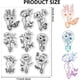 thumbnail image 2 of Sellos transparentes de silicona con forma de mariposa y flores., 2 of 9