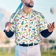 thumbnail image 5 of Lsque Transport1 Pattern Mens Polo Golf Shirts Funny Graphics Shorts Sleeve Button Shirts Baseball T-shirt-Medium, 5 of 7