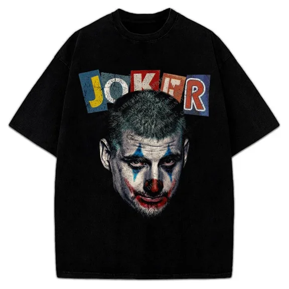 Nikola Jokic As The Joker T-Shirt Custom Vintage Graphic Design Tee