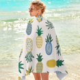 thumbnail image 6 of dinapents Giant 250g Microfiber Beach Towel 75x150cm - Absorbent Fast Drying Sand-Free Square Towel with Tropical Pineapple Design for Vacation, 6 of 6