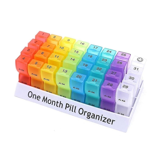 2 A Day, 31 Day Pill Case S Comments To Hold Vitamin And Travel Medicine 26-27s
