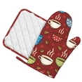 thumbnail image 2 of Disketp Coffee Cups Oven Mitts And Potholders Bbq Gloves-Oven Mitts And Pot Holders With Recycled Infill Silicone Non-Slip Cooking Gloves For Cooking Baking Grilling, 2 of 9
