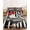 Black, variant on King Size Fitted Sheet Set - Vintage Rooster 3 Piece Bedding Sets 16" Deep Pocket Fitted Sheet with 2 Pillowcases, Black White Striped Watercolor Brushed Microfiber Hotel Luxury Bed Sheets