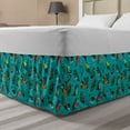 thumbnail image 1 of Birds Bed Skirt, Roosting Eastern Sparrow and Flying American Goldfinch with Tiny Bird Foot Prints, Elastic Bedskirt Dust Ruffle Wrap Around for Bedding Decor, 4 Sizes, Multicolor, by Ambesonne, 1 of 2