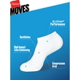 thumbnail image 3 of Hanes Mens No-Show Socks, 3-Pack, Moves Impact Zone Cushioned No-Show Socks, Shoe Sizes 6-12, 3 of 9