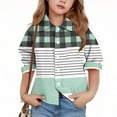 thumbnail image 2 of Makaor Button up Shirt Girls Boys Long Sleeve Collared Tops Plaid Pullover Tees Casual Fall Fashion Outfits, 2 of 6