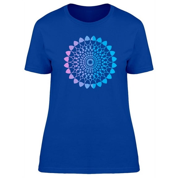 Colorful Mandala With Curly Wave T-Shirt Women -Image by Shutterstock, Female x-Large