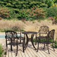 thumbnail image 1 of vidaXL 5 Piece Bistro Set Cast Aluminium Bronze, 1 of 12