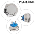 thumbnail image 4 of 12V 22 mm Metal Waterproof Push Button Momentary On Off Switch Start Brass, 4 of 8
