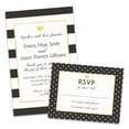 thumbnail image 4 of Personalized Hearts and Stripes Wedding Invitations, 4 of 4