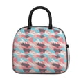 thumbnail image 2 of Insulated Lunch Bag for Women, Floral Print Oxford Fabric Lunch Box, Leakproof Thermal Cooler Tote for Work, School & Picnic, Camo, Camouflage Print, 2 of 5