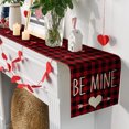 thumbnail image 5 of Mouliraty Valentine's Day Table Flag Festival Decoration Little Gnome Pattern Linen Table Cloth 33 * 183cm, 5 of 7