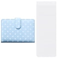 thumbnail image 2 of 7.5×5.3in Sky Blue White Polka Dot A6 Loose Leaf Budget Planner, Scratch Resistant PU Leather Finance Organizer, Detachable Cash Envelope Binder For Weekly Expense Logging & Vacation Savings, 2 of 4