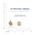 thumbnail image 5 of Picturesongold.Com 14K Yellow Gold Saint Michael Religious Medal Necklace Pendant - 3/4 inch Size of a Nickel, 5 of 6