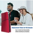 thumbnail image 4 of Slim Disc Edition Cover Plates for PS5 Slim Console, Shell Panels Compatible with PlayStation 5 Slim Accessories Protective Replacement Faceplate (Volcanic Red), 4 of 6