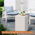 thumbnail image 5 of MOALCOFER Square Outdoor Side Table,Concrete Patio End Table with Spotted,White, 5 of 7