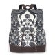 thumbnail image 1 of Balery Artistic Black White Peacocks Mochila de Cuero para Mujeres, Gran Capacidad, Bolsa de Viaje Multifuncional, Mochila de Cuero y Bolsa de Hombro para Mujeres, 1 of 4