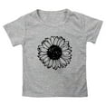 thumbnail image 4 of Toddler Tshirts Girls Crew Neck Graphic Print Girls' Short-Sleeve Shirts and Tops Fashion Casual Holidays Tops Little Girls Clothes 2-3 Years（Grey）, 4 of 4